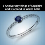 3 Sapphire and Diamond Anniversary Ring