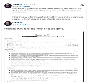 Multiple Startups में काम करने वाले Indian Engineer ने Controversy को जन्म दिया: Silicon Valley में Soham Parekh Scandal