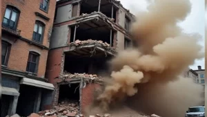 Delhi के Uttam Nagar में Three-storey building गिरी – एक महिला की मौत, 5 साल की बेटी injured