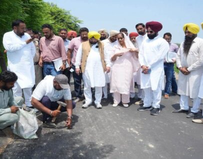 वादे पर खरे उतरे मंत्री हरभजन ETO, बठिंडा पहुंचकर सड़क की गुणवत्ता का लिया जायजा